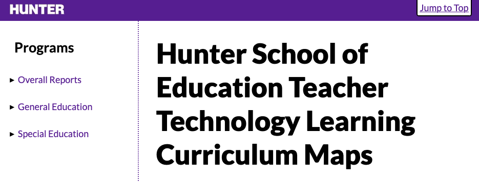 Hunter SoE Curriculum Mapping
